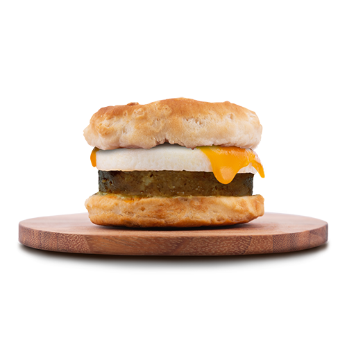 Piled High Biscuit with Chorizo, Egg & Cheese